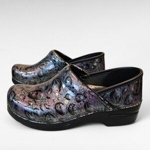 Dansko Professional Clogs Raindrop Pattern Metallic Colors EU 39 / US 8.5 - 9